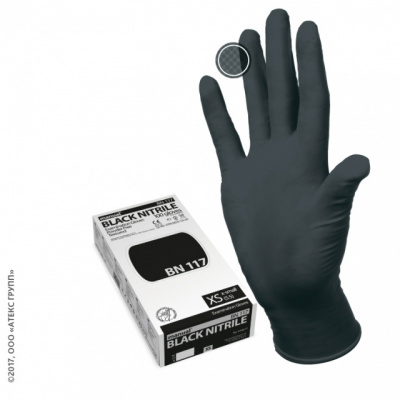 Перчатки нитриловые черные MANUAL BN117